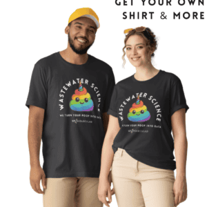 Wastewater-based epidemiology t-shirts — turning sewage samples into community health data